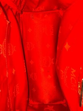 MCM red backpack